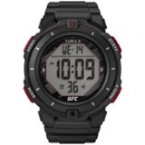 Timex - Relógio masculino UFC Rumble 50 mm - pulseira preta com mostrador digital, caixa preta - preto-TW5M59600JT