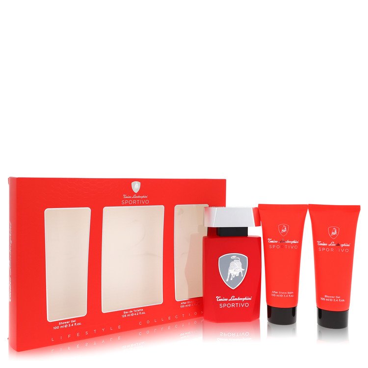 Perfume Masculino Tonino Lamborghini 125 ML Eau De Toilette Spray +100 ML Gel de Banho + 100 ML Loção Pós-Barba Balm