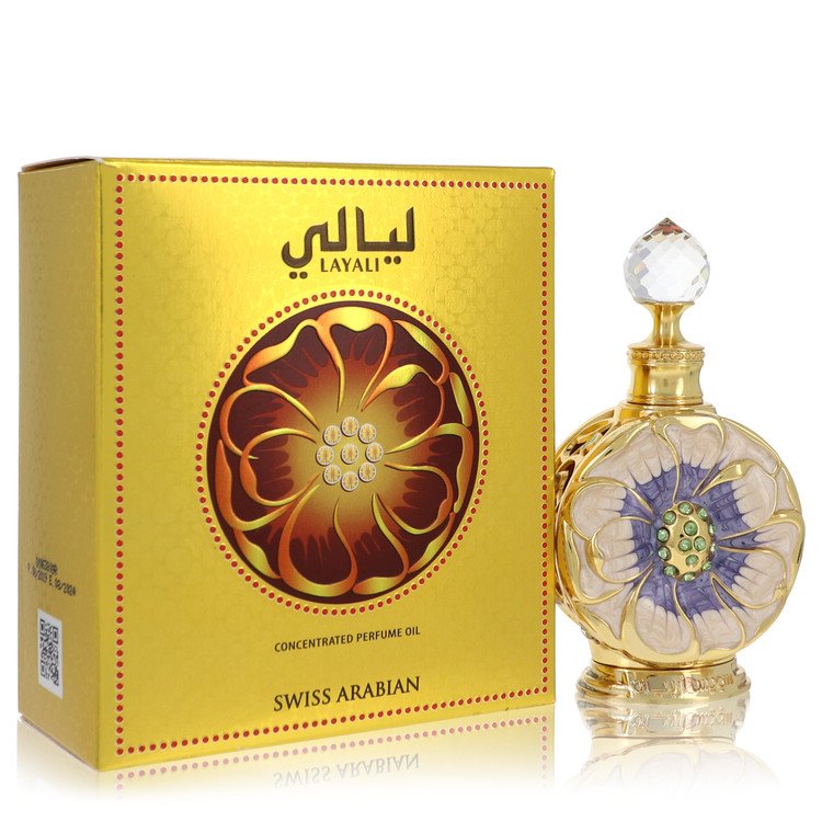 Perfume Feminino Swiss Arabian Layali Swiss Arabian 14 ml Óleo Corporal Perfumado Concentrado