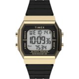 Timex - Relógio unissex Activity Tracker 40 mm - Pulseira verde com mostrador digital e caixa em tom dourado - Verde-TW5M609009J