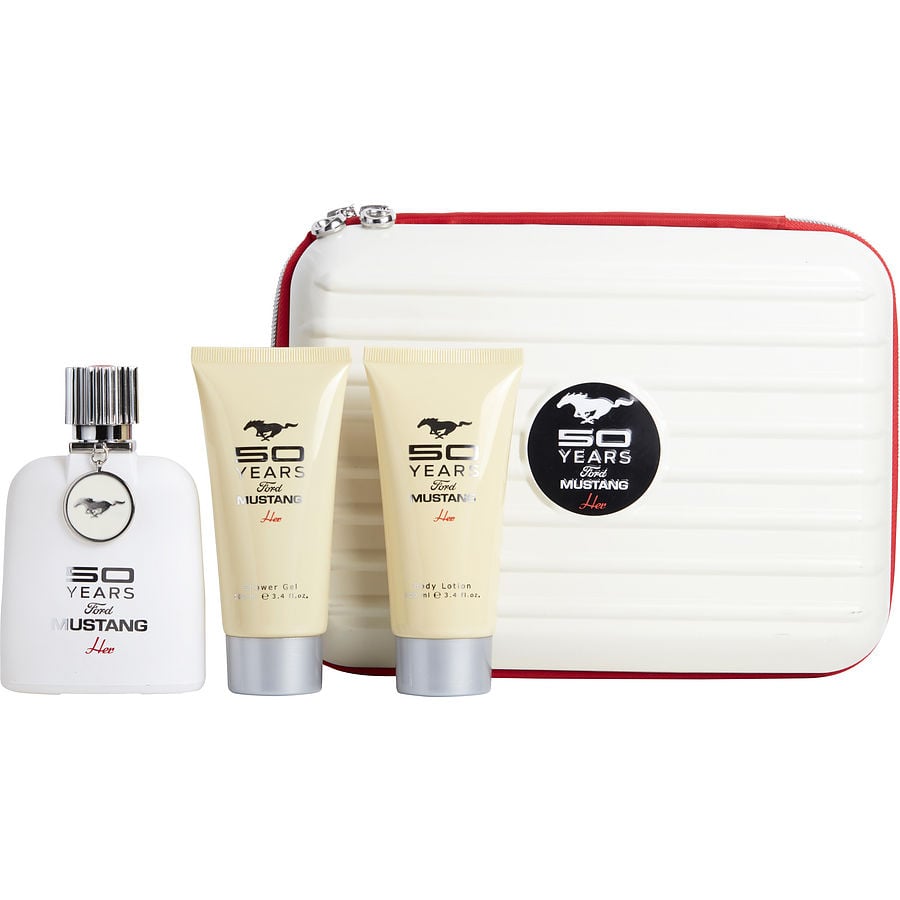 Cx De Presente Feminino Mustang 50 Years Estee Lauder Eau De Parfum 100 Ml + Loção Corporal 100 Ml + Gel De Banho 100 Ml