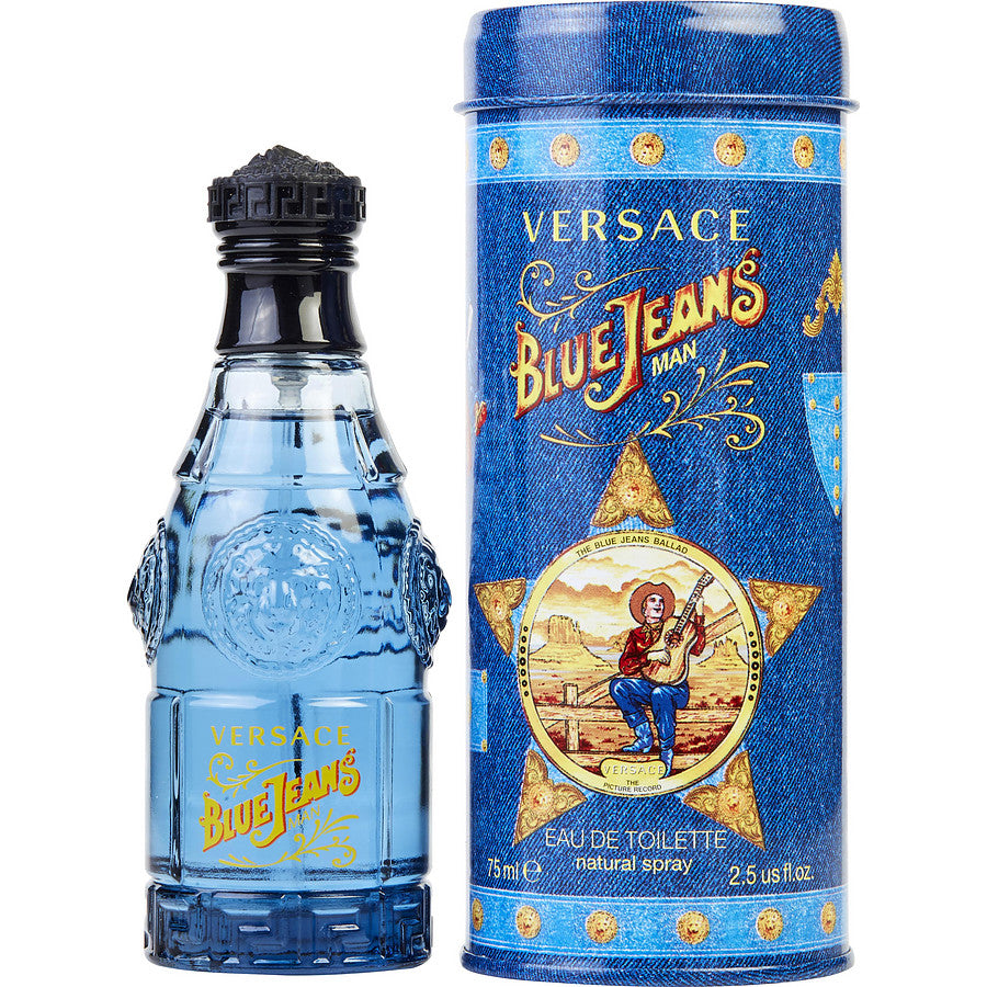 Perfume Masculino Blue Jeans Gianni Versace Eau De Toilette Spray 75 Ml (Nova Embalagem)