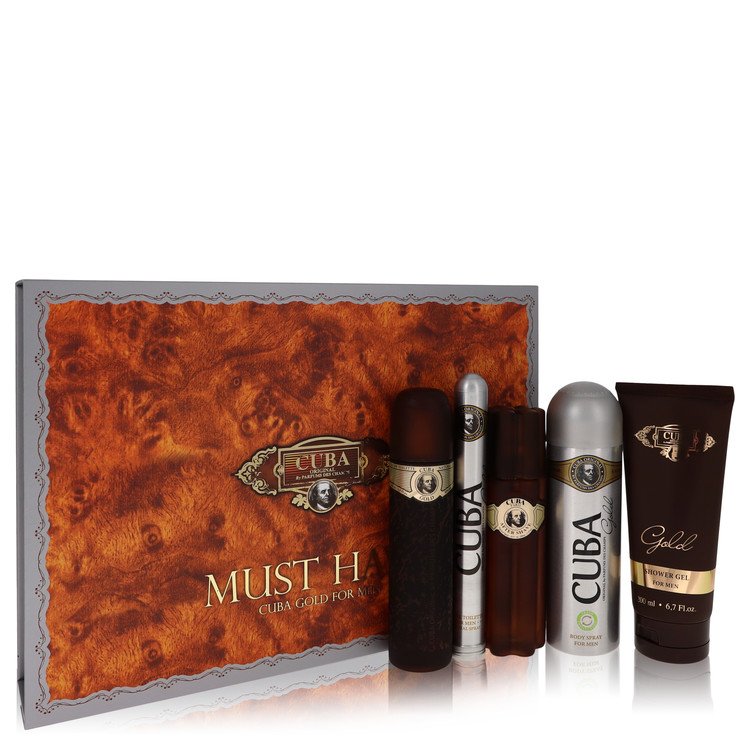 CX.PRES. ML Eau Toil.100 ML PósBarba ML Desodorante Corp.198 ML Gel de Banho+ 37 ML EDT Masculino Fragluxe Cuba Gold Col.