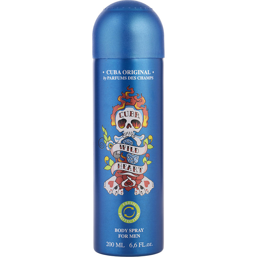 Água De Cheiro Masculina Cuba Wild Heart Spray Corporal 200 Ml