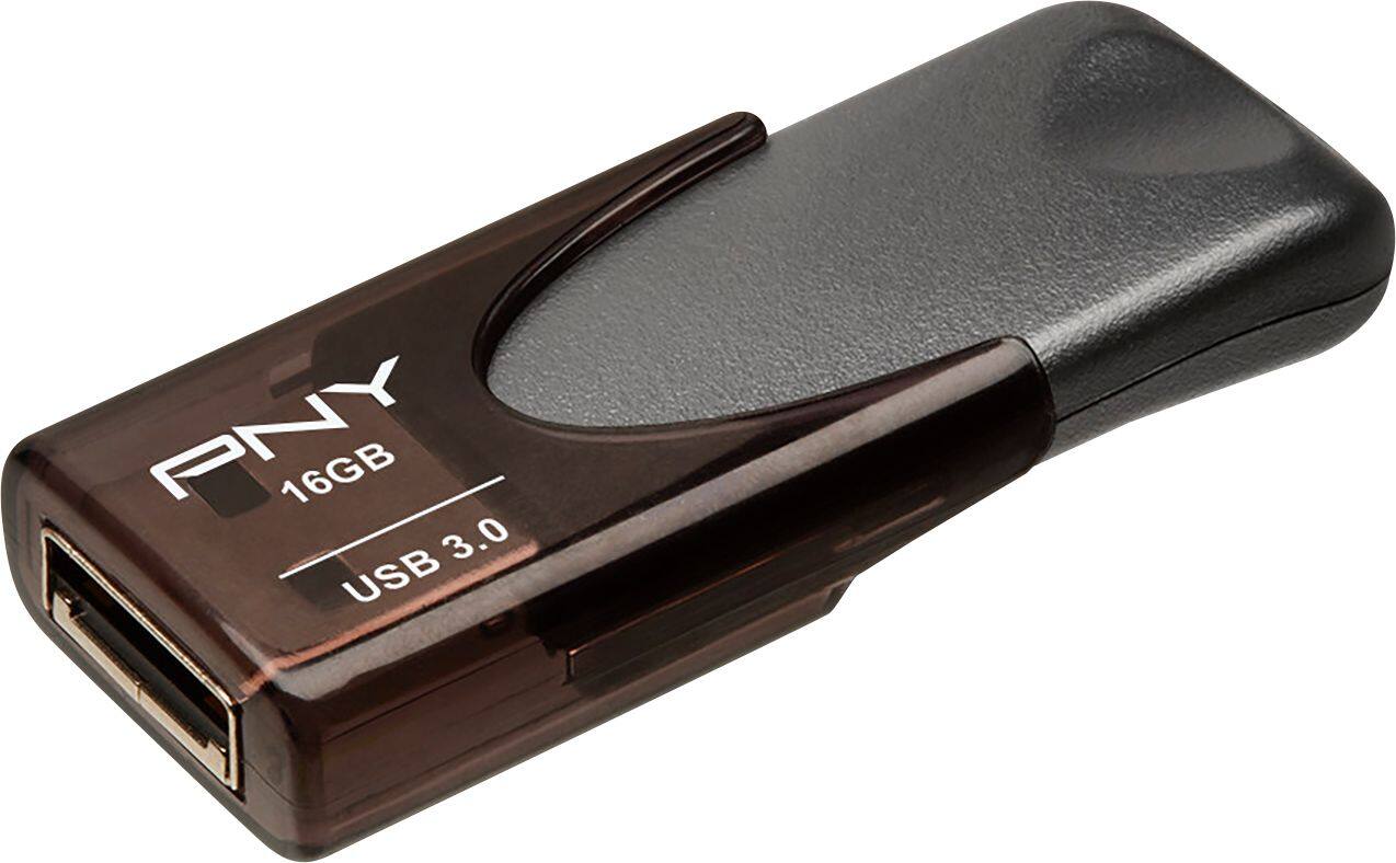 Pen Drive PNY - Elite Turbo Attache 4 16GB USB 3.0 Tipo A Flash Drive - Preto-P-FD16GTBAT4-GE