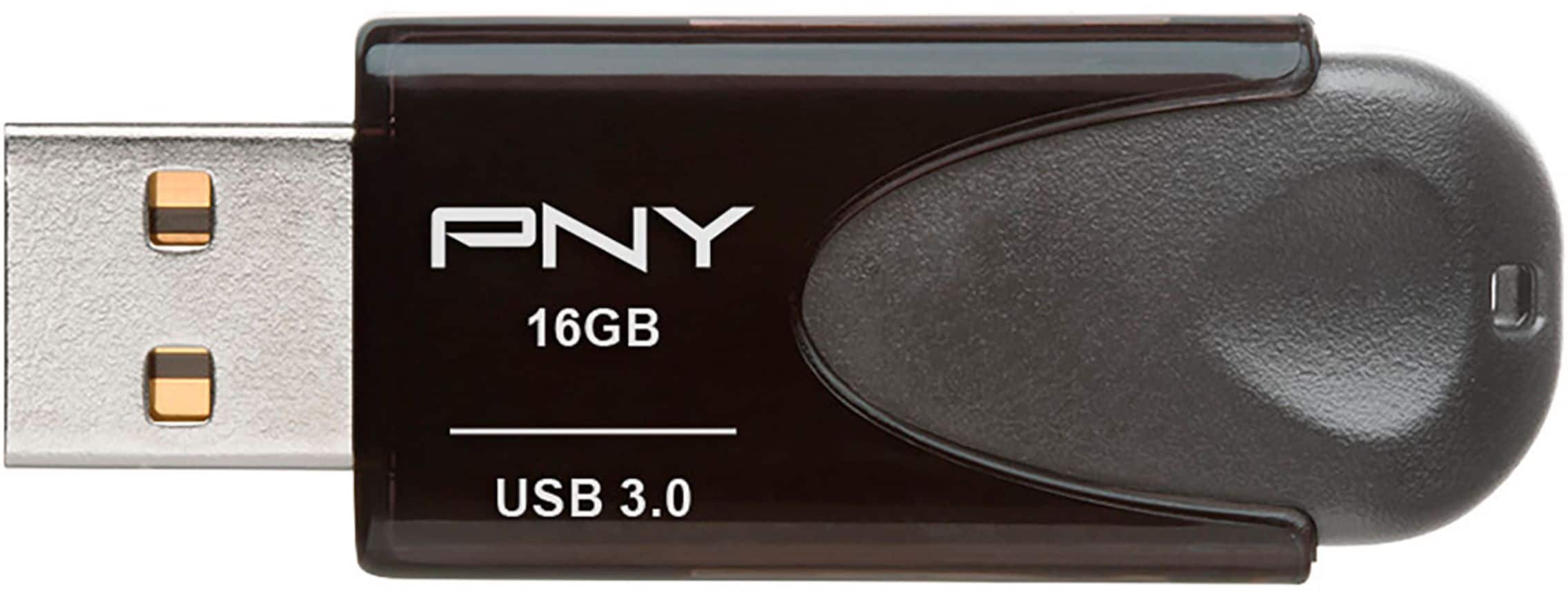 Pen Drive PNY - Elite Turbo Attache 4 16GB USB 3.0 Tipo A Flash Drive - Preto-P-FD16GTBAT4-GE