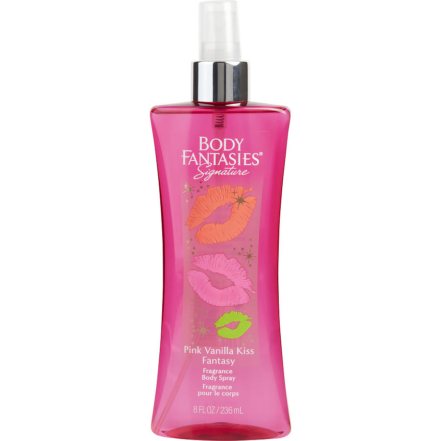 Body Spray 236 Ml Body Fantasies Pink Vanilla Kiss Fantasy Body Fantasies Feminino