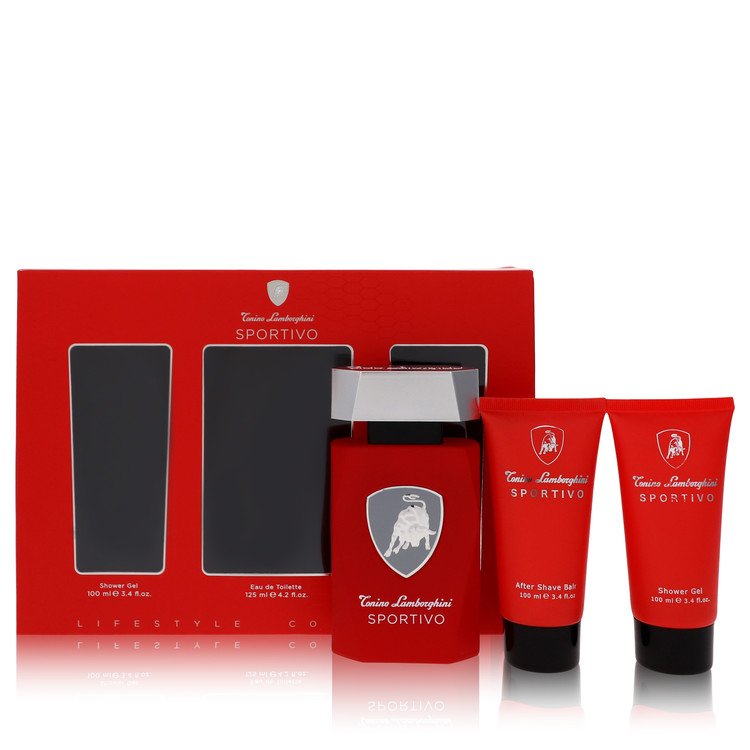 Perfume Masculino Tonino Lamborghini 125 ML Eau De Toilette Spray +100 ML Gel de Banho + 100 ML Loção Pós-Barba Balm
