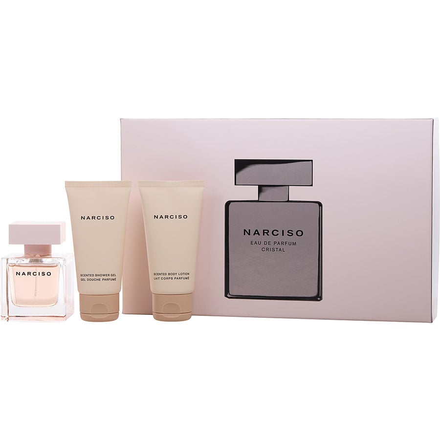 Perfume Feminino Narciso Rodriguez Cristal EDP Spray 50 Ml&Loção Corporal Gel Banho (Christmas 2023 Edição)