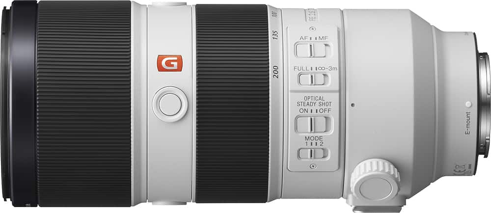 Sony - Lente zoom telefoto G Master FE 70-200 mm F2.8 GM OSS Full-Frame E-Mount - Branco-SEL70200GM