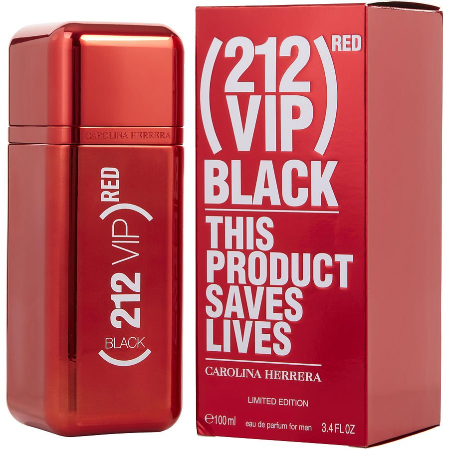 Perfume Masculino 212 Vip Black Carolina Herrera Eau De Parfum 100 Ml (Red Edition)