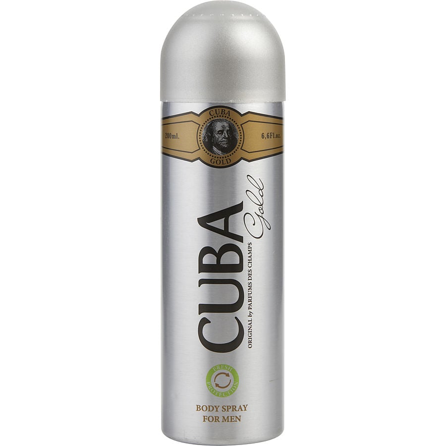 Água De Cheiro Masculina Cuba Gold Spray Corporal 195 Ml