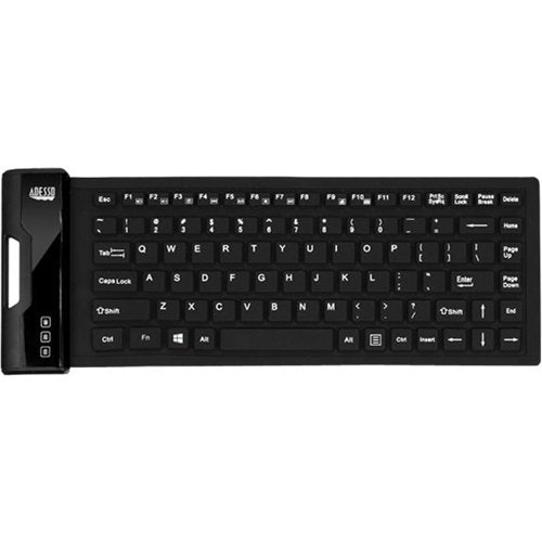 Adesso - Teclado de membrana com fio SlimTouch AKB-212UB TKL - Preto-AKB-212UB