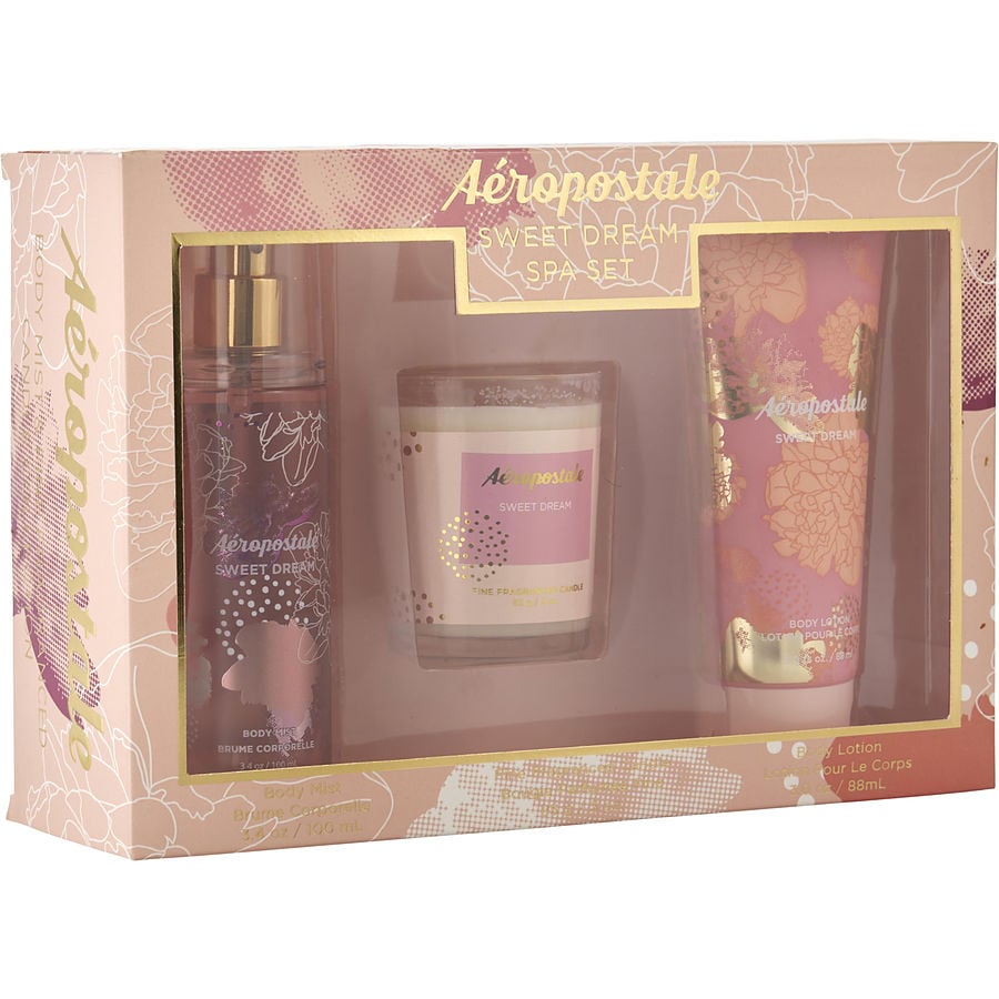Kit Presente Feminino Aeropostale Sweet Dream Água De Cheiro 100 Ml&Loção Corporal 90 Vela