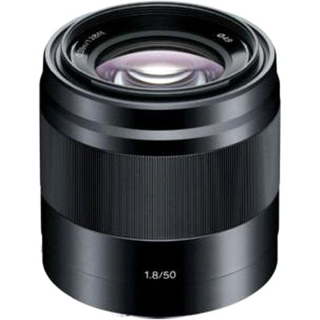 Sony - Lente óptica 50mm f/1.8 para câmeras selecionadas de montagem E - Preto-SEL50F18/B