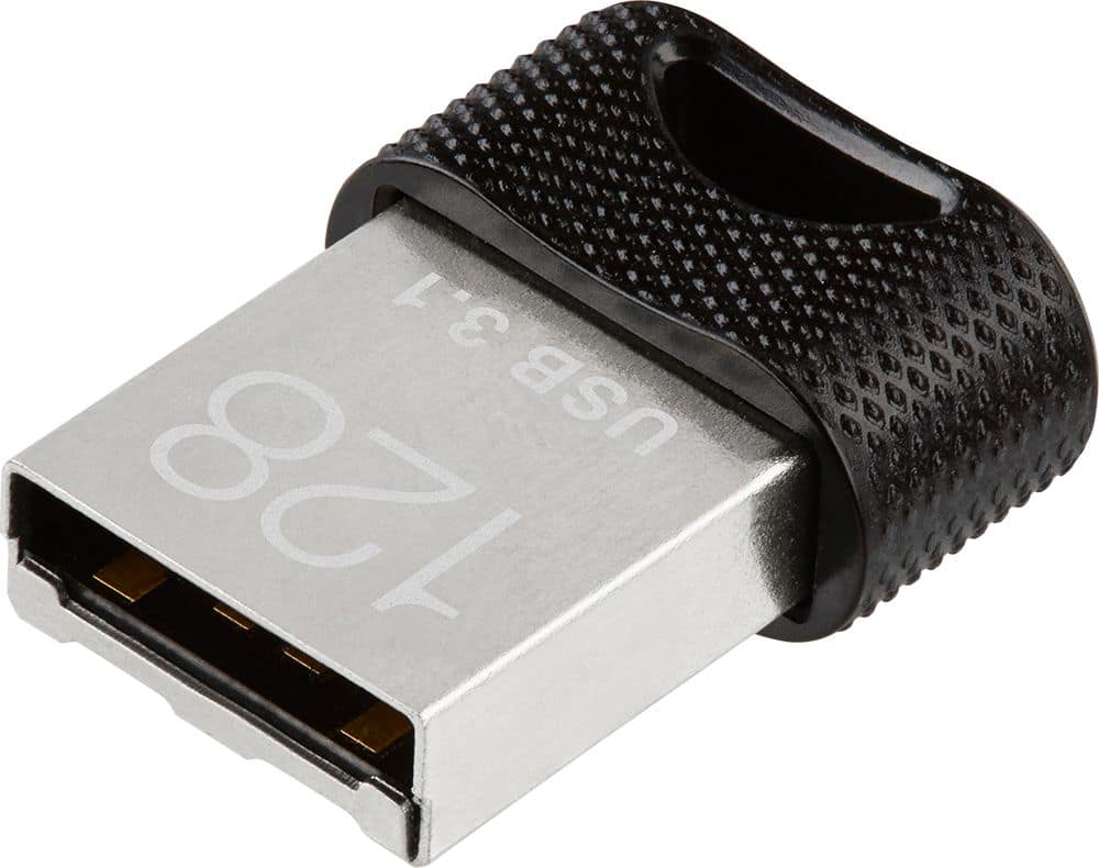 Pen Drive PNY - Unidade flash USB 3.1 Elite-X Fit de 128 GB - 200 MB/s - Preto-P-FDI128EXFIT-GE