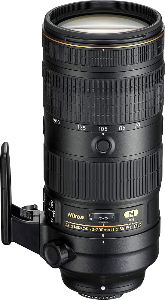 Nikon - Lente zoom telefoto AF-S NIKKOR 70-200mm f/2.8E FL ED VR para câmeras DSLR - Preto-20063