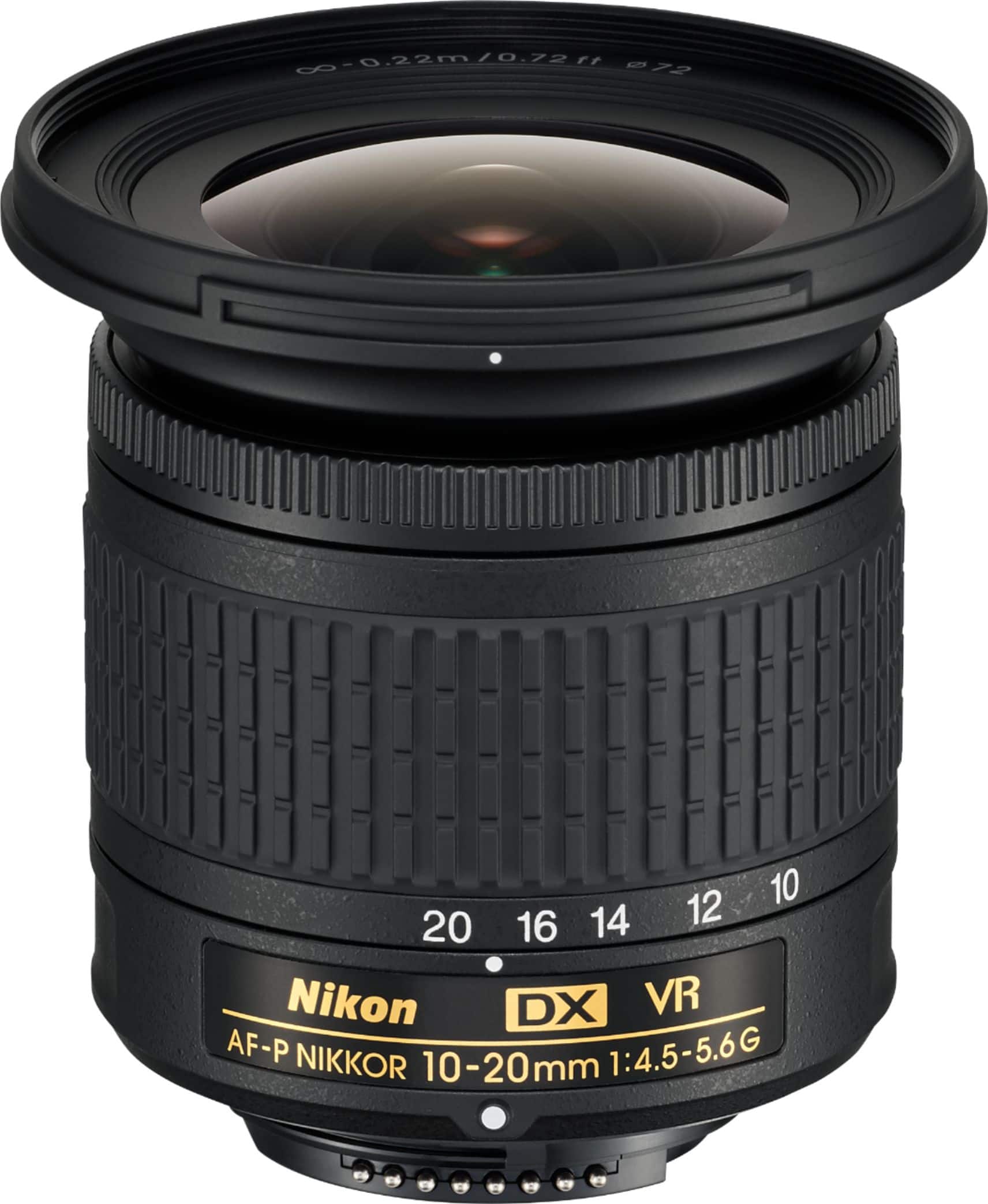 Nikon - Lente zoom grande angular AF-P DX NIKKOR 10-20mm f/4.5-5.6G VR para câmeras de montagem F APS-C - Preto-20067