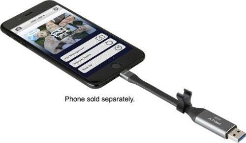 Pen Drive PNY - DUO Link 64GB USB 3.0 OTG Flash Drive para dispositivos iOS e computadores - Cinza-P-FDI64GLA02GC-RB