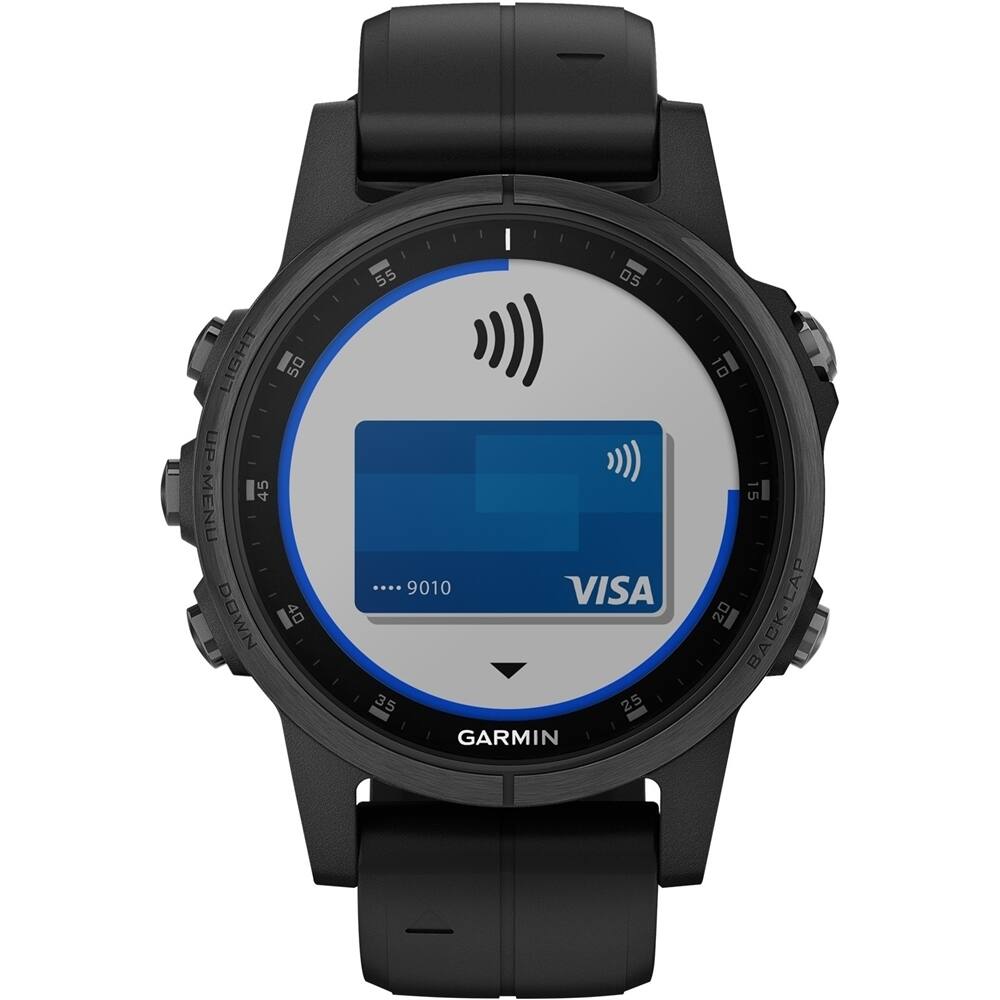 Garmin - Relógio inteligente fēnix 5S Plus Sapphire - Polímero reforçado com fibra - Preto-010-01987-02