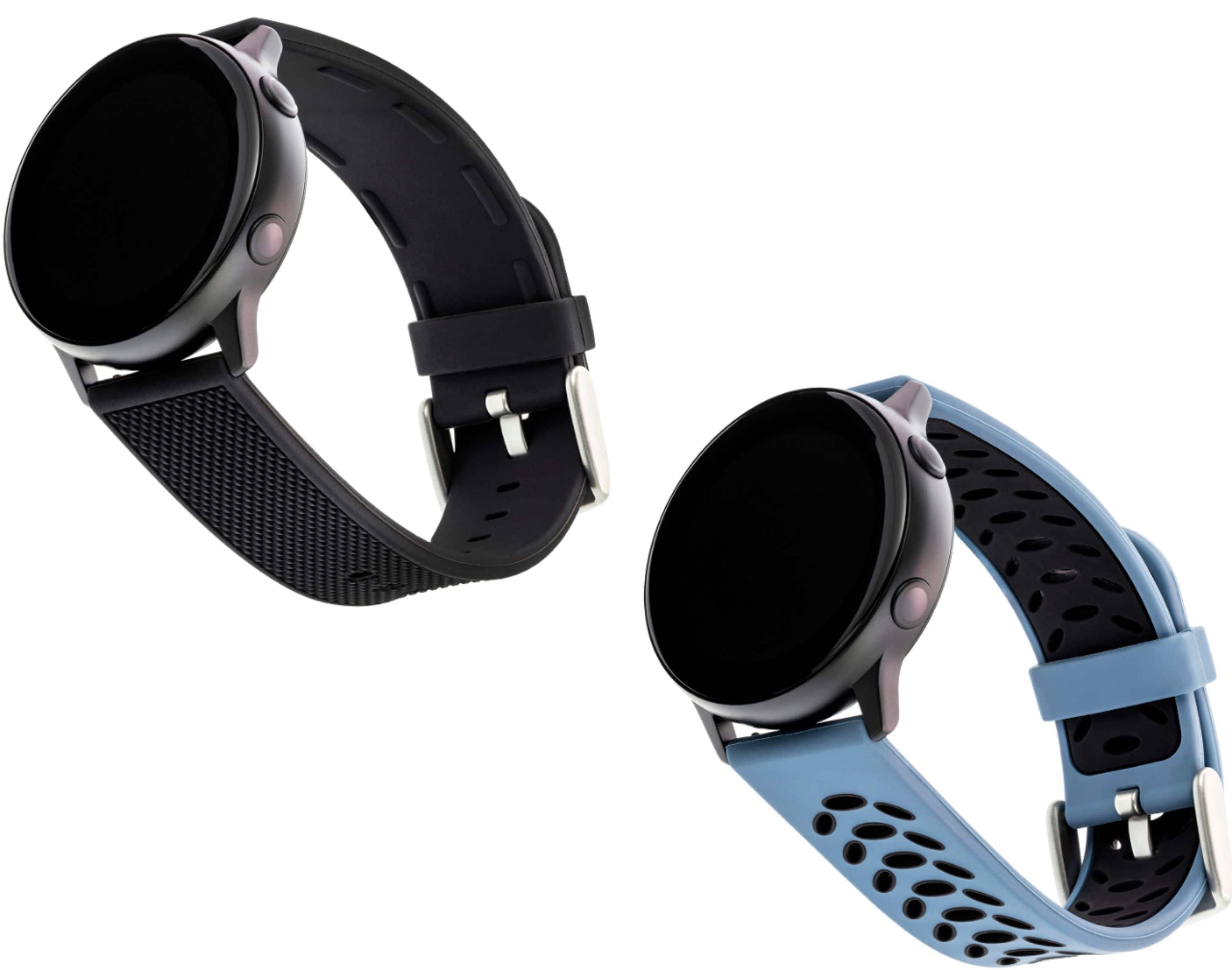 COMit - Kit de banda para Samsung Galaxy Watch 42mm, Watch Active e Watch Active 2 - Tecido Preto/Bluestone/Preto-52375BBR
