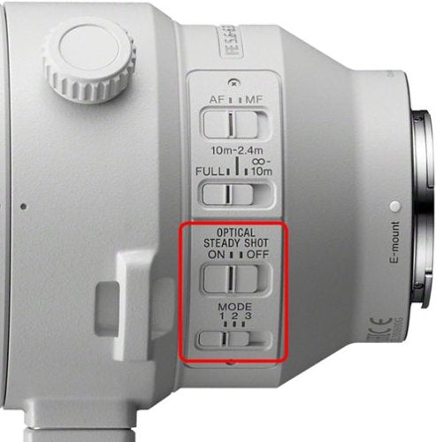 Sony - Lente zoom telefoto óptica 200-600mm f/5.6-6.3 G OSS - Branco/Preto-SEL200600G