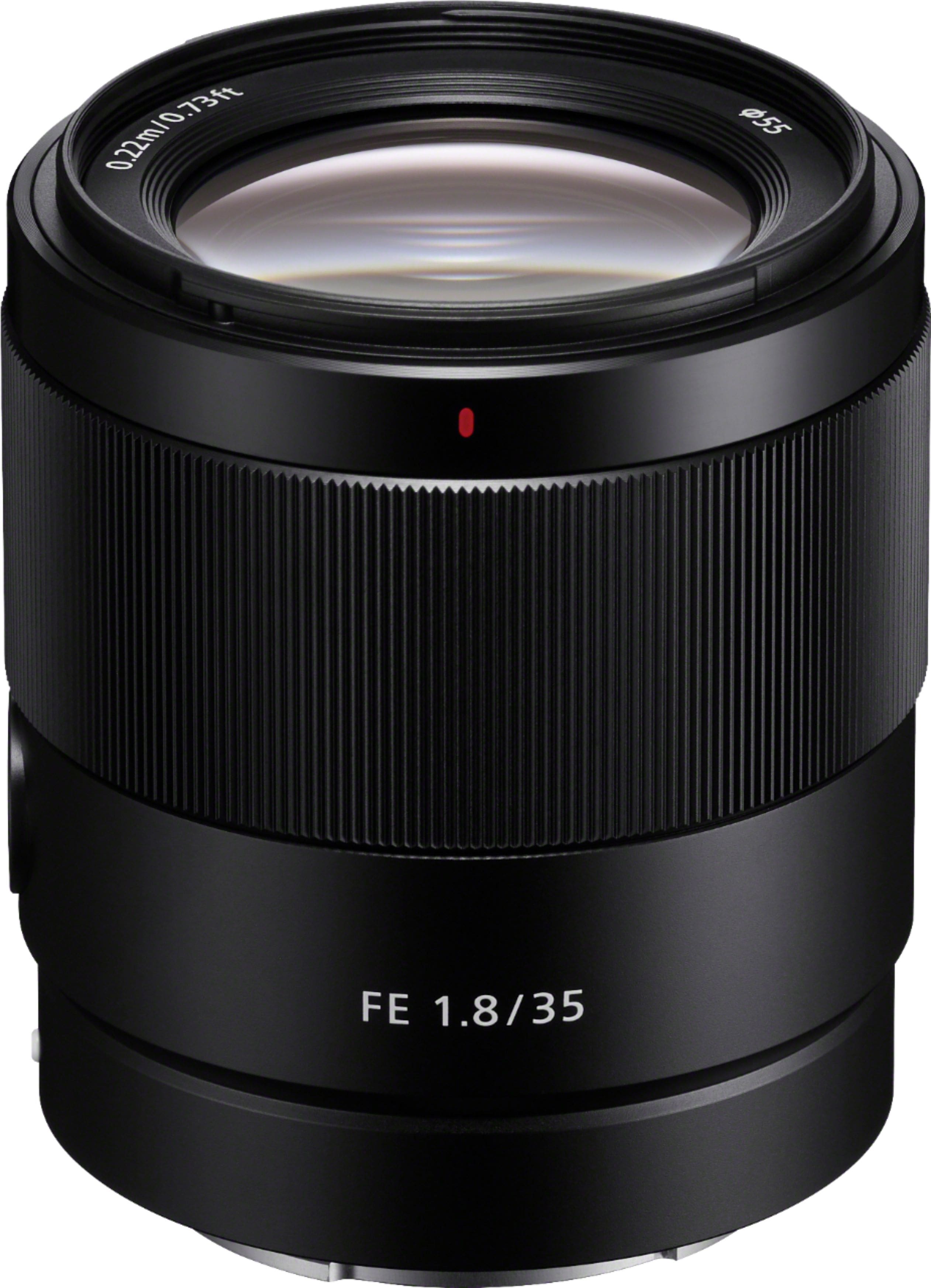 Sony - Lente grande angular 35mm f/1.8 FE para câmeras selecionadas de montagem E - Preto-SEL35F18F