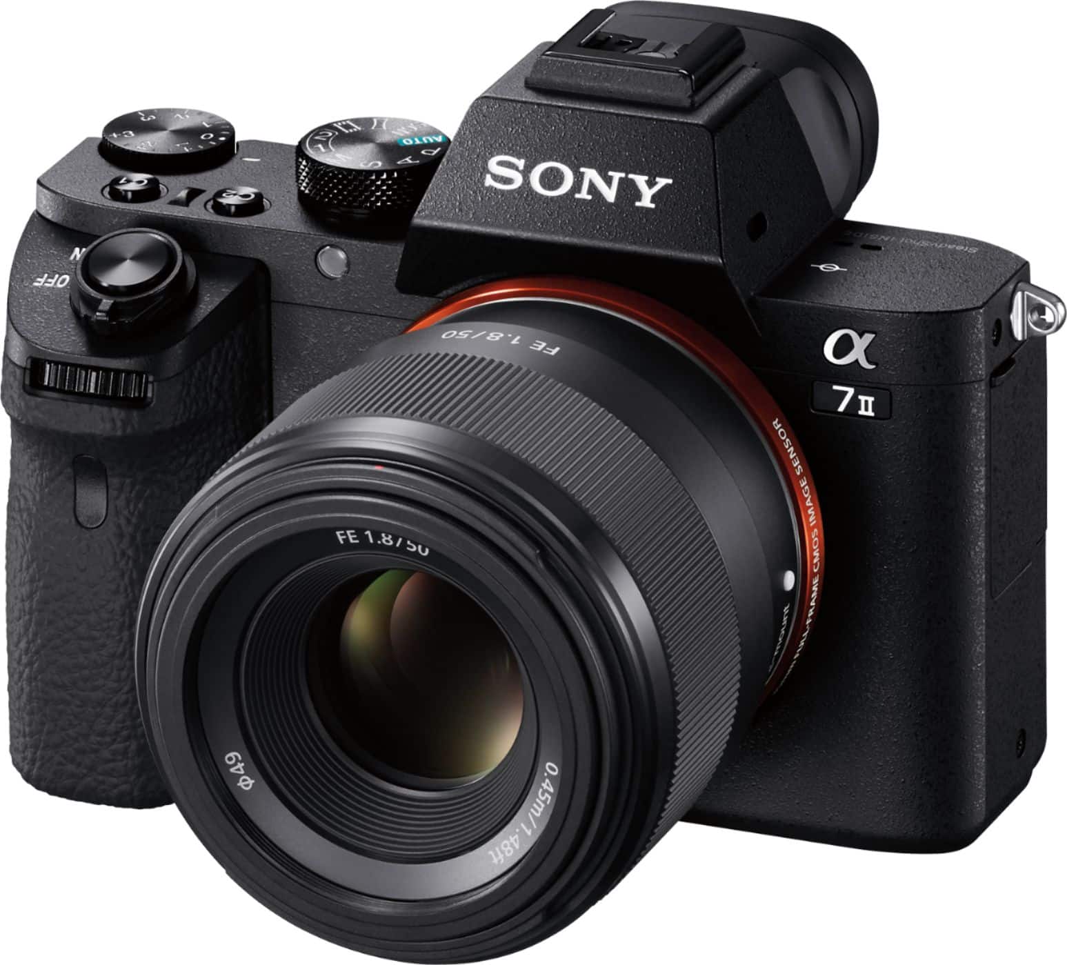 Sony - Lente principal padrão FE 50mm f/1.8 para câmeras de montagem E - Preto-SEL50F18F/2