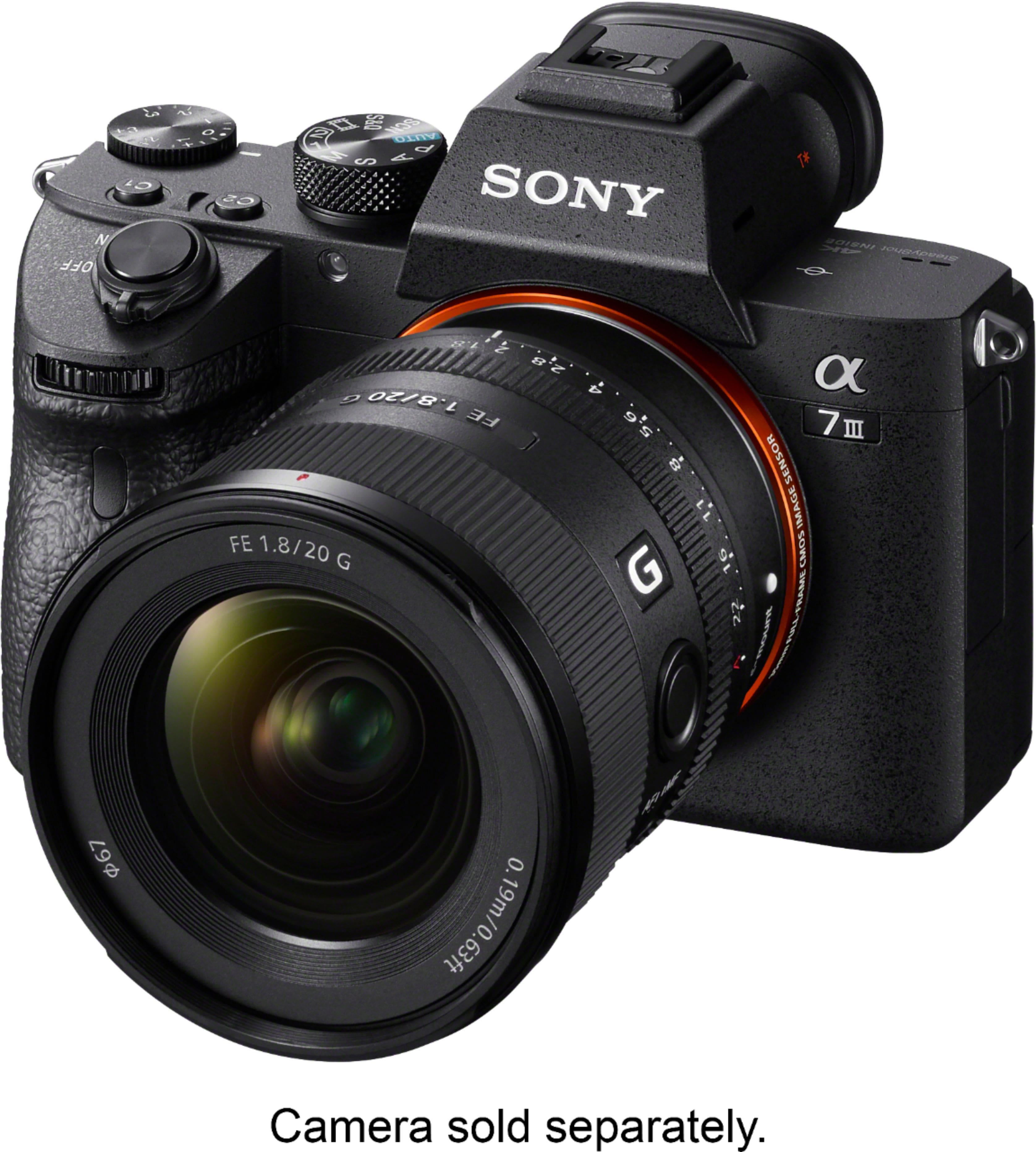 Sony - Lente principal ultra grande angular FE 20mm f/1.8 G para câmeras de montagem E - Preto-SEL20F18G