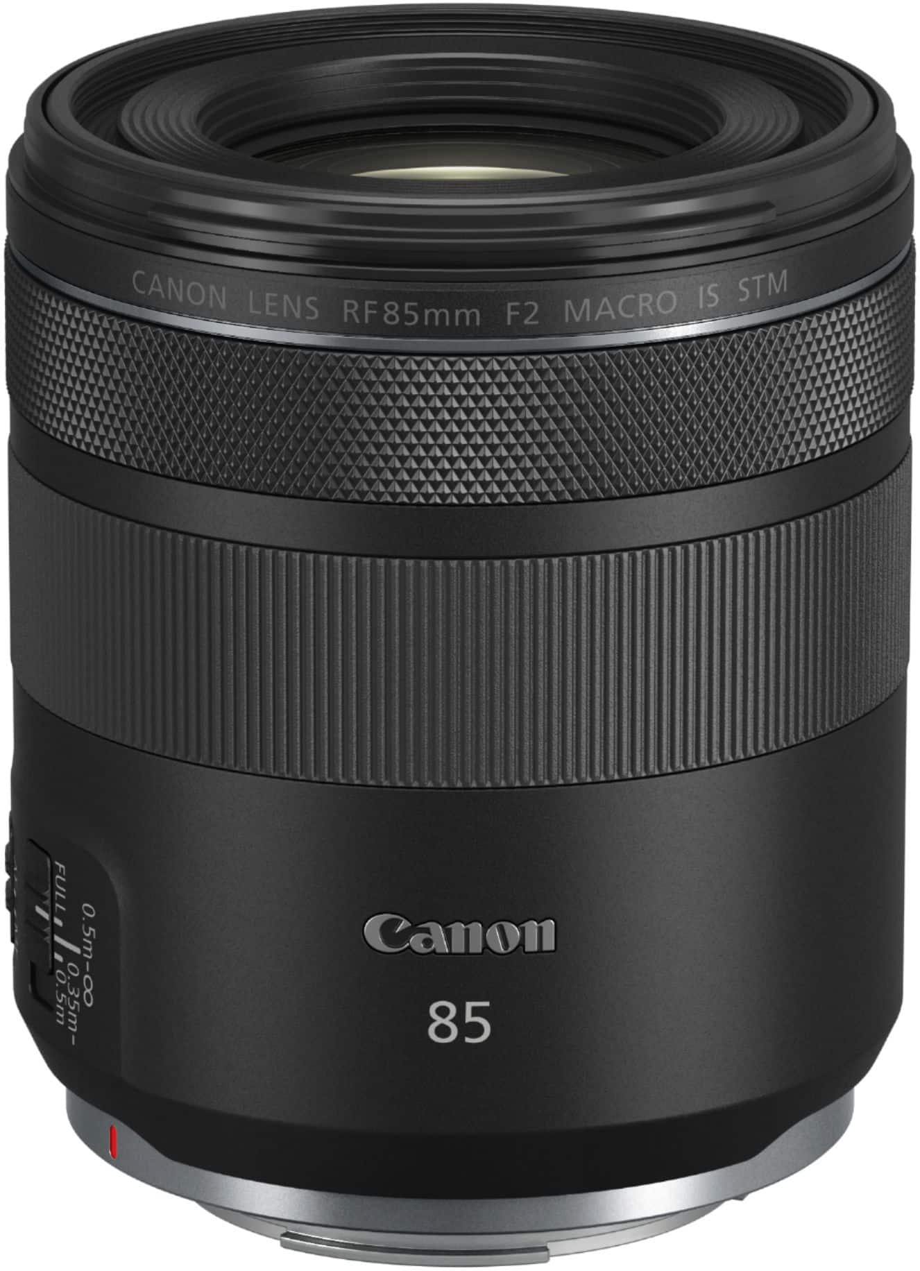 Canon - Lente telefoto média RF85mm F2 Macro IS STM para câmeras EOS série R - Preto-4234C002
