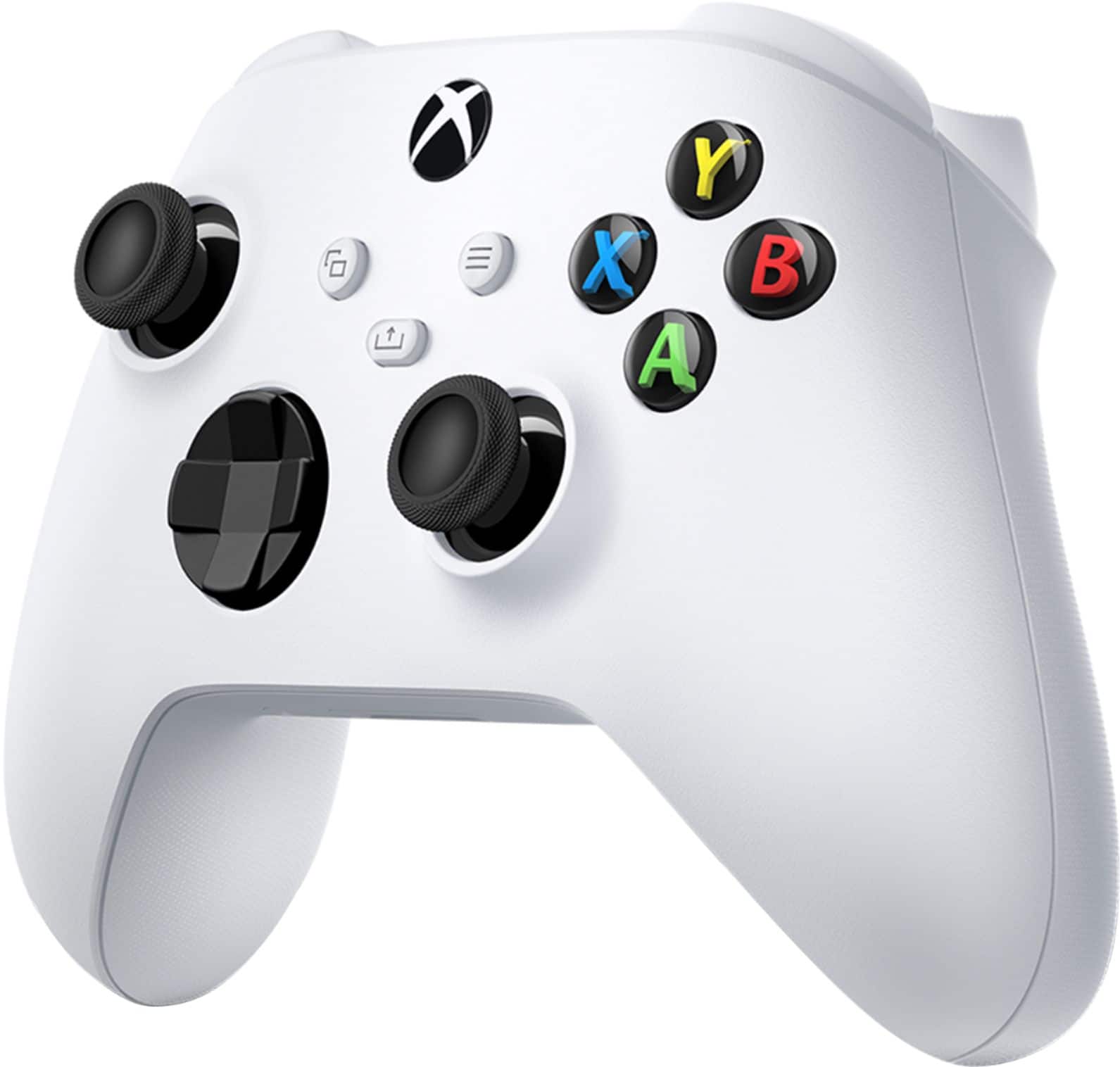 Microsoft - ctrl s/fio p/ p/ vídeo gameXbox p/ Xbox Series X, Xbox Series S, Xbox One, dispositivos Windows - Robot White-QAS-00007/QAS-00001