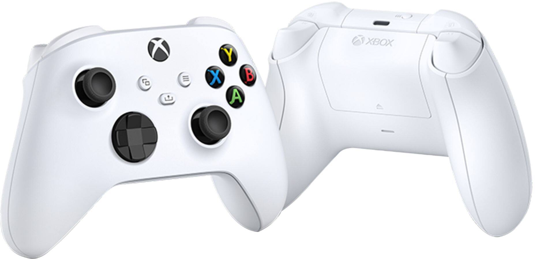 Microsoft - ctrl s/fio p/ p/ vídeo gameXbox p/ Xbox Series X, Xbox Series S, Xbox One, dispositivos Windows - Robot White-QAS-00007/QAS-00001