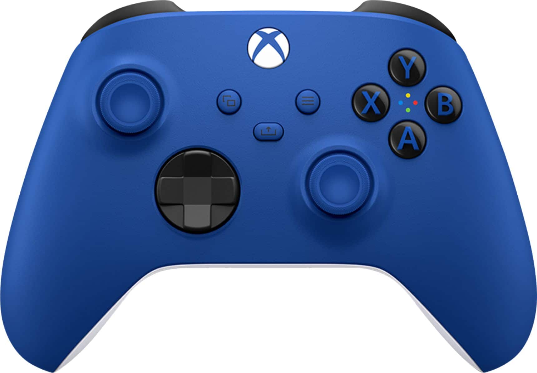 Microsoft - ctrl s/fio p/ p/ vídeo gameXbox p/ Xbox Series X, Xbox Series S, Xbox One, dispositivos Windows - Shock Blue-QAU-00065/QAU-00001