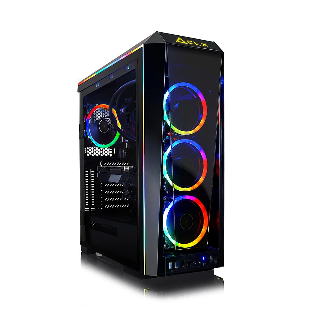 CLX - SET Gaming Desktop - Intel Core i9 10900KF - 64 GB de memória - NVIDIA GeForce RTX 3080 - SSD NVMe de 1 TB + HDD de 6 TB - Preto-TGMSETRTH0A29BM