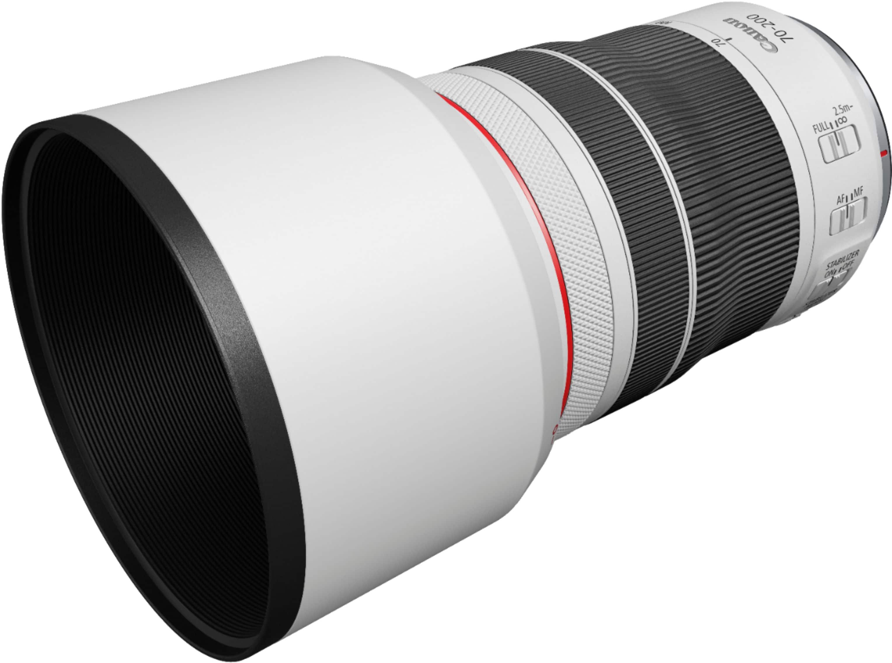 Canon - Lente zoom telefoto RF70-200mm F4 L IS USM para câmeras EOS série R - Branco-4318C002