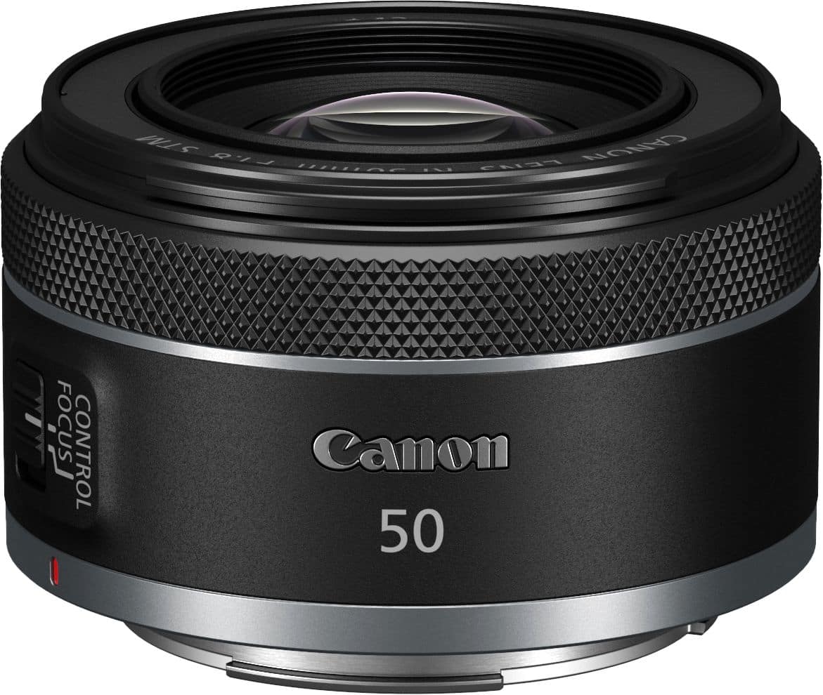 Canon - Lente principal padrão RF50mm F1.8 STM para câmeras EOS série R - Preto-4515C002