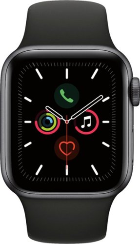 Apple Watch Series 5 (GPS) recondicionado , caixa de alumínio cinza espacial de 40 mm com pulseira esportiva preta-GSRF MWV82LL/A