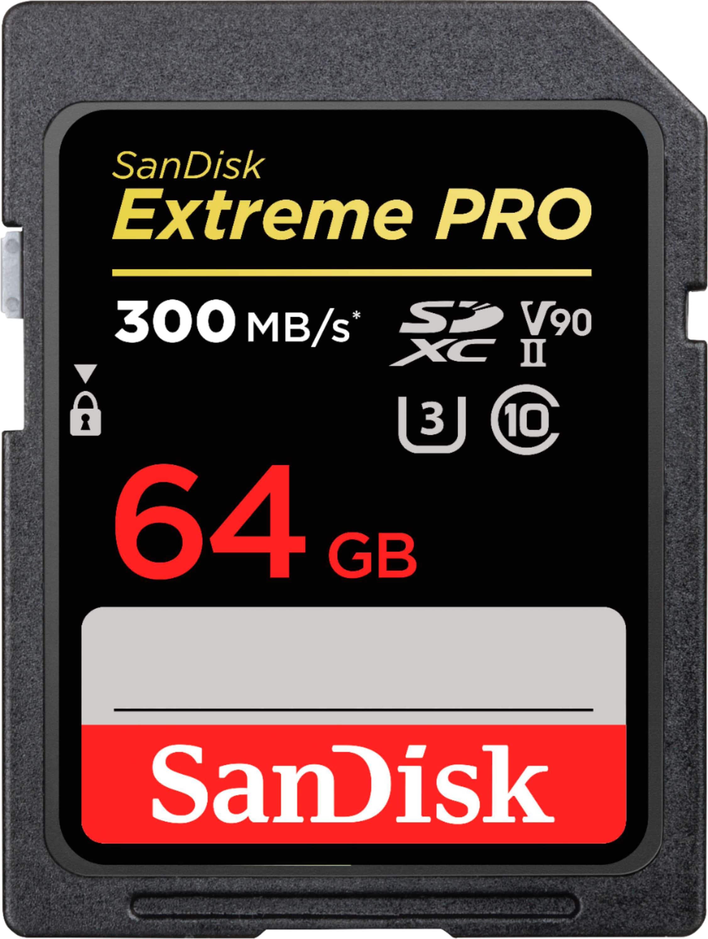 SanDisk - Cartão de memória Extreme Pro 64GB SDXC UHS-II-SDSDXDK-064G-ANCIN