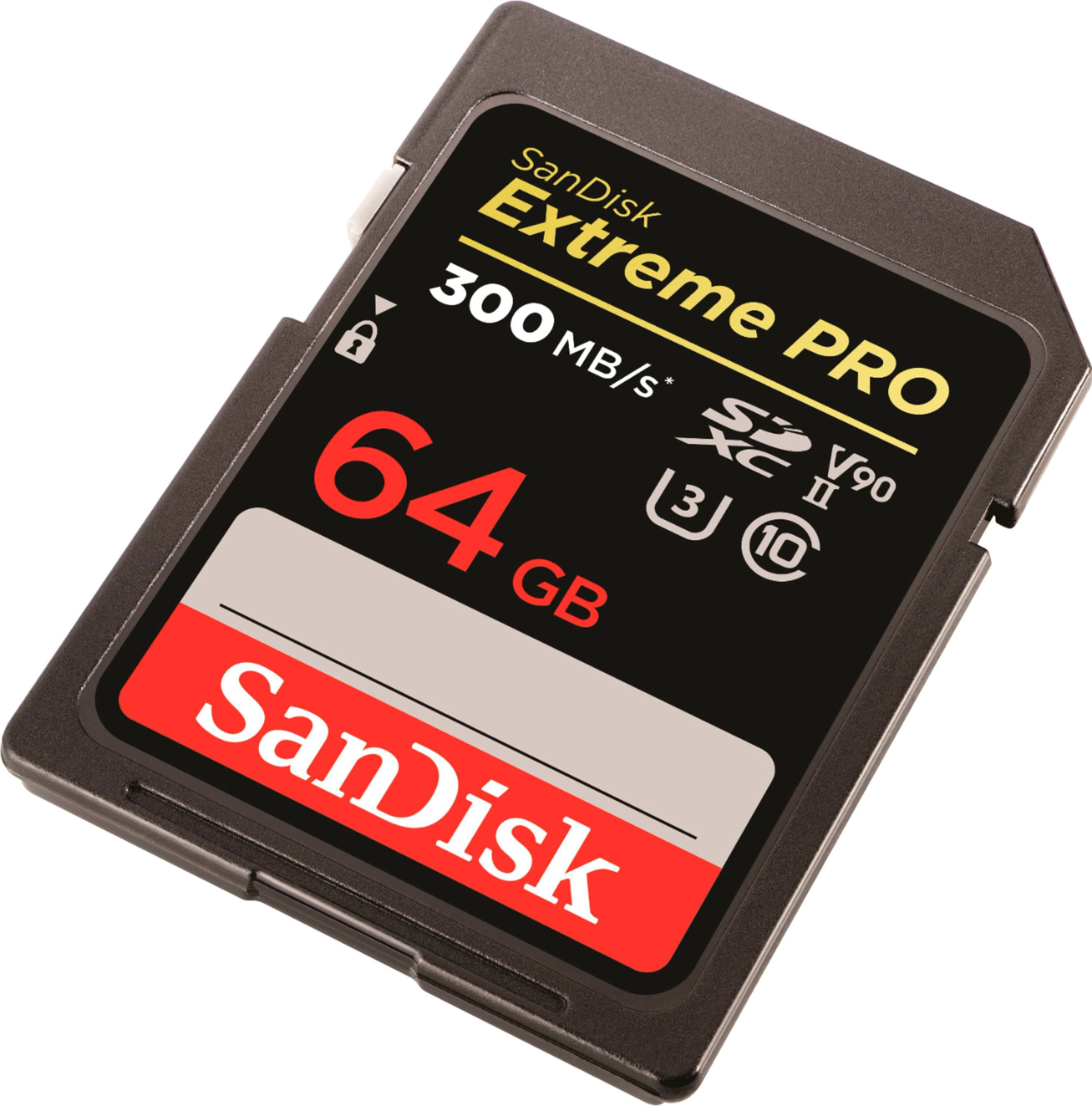 SanDisk - Cartão de memória Extreme Pro 64GB SDXC UHS-II-SDSDXDK-064G-ANCIN