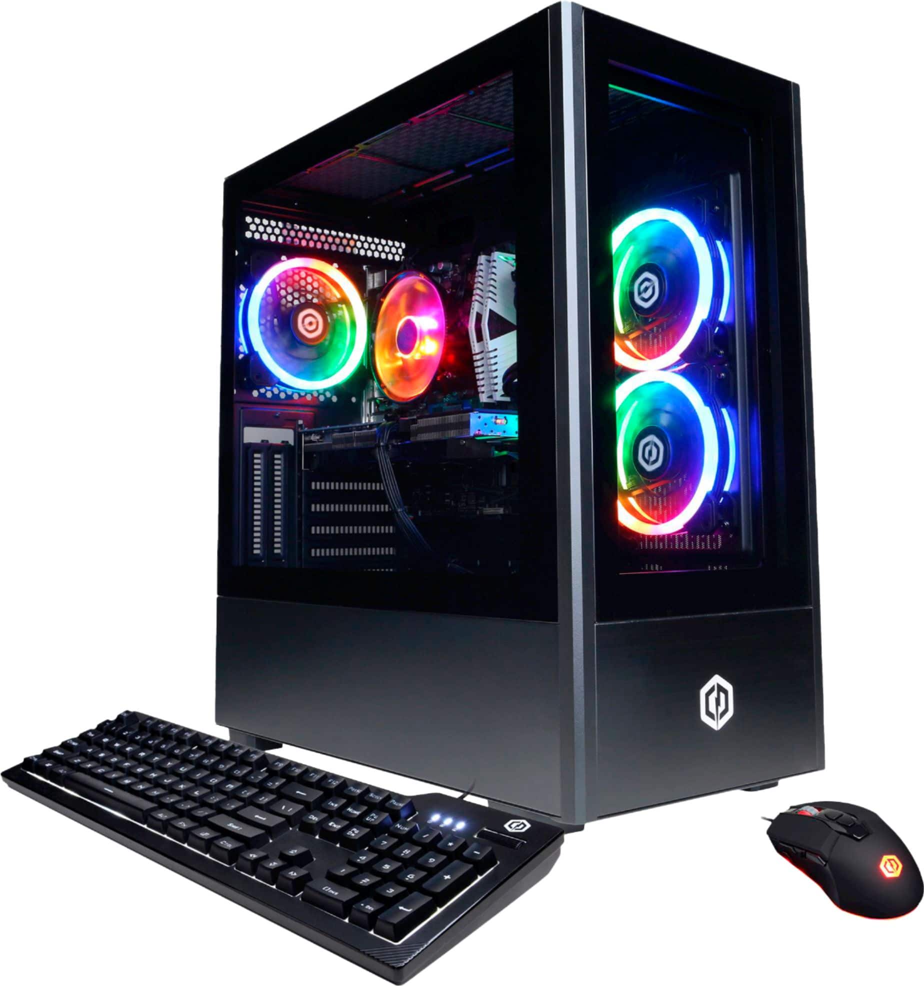 CyberPowerPC - Desktop Gamer Xtreme Gaming - Intel Core i7-10700F - 16GB de memória - NVIDIA GeForce RTX 3060 - HDD de 1TB + SSD de 500GB-GXI3400BSTV4