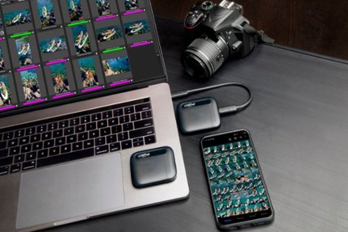 Crucial - SSD portátil externo USB-C/USB-A de 2 TB X6 SE - Preto-CT2000X6SSD9SE