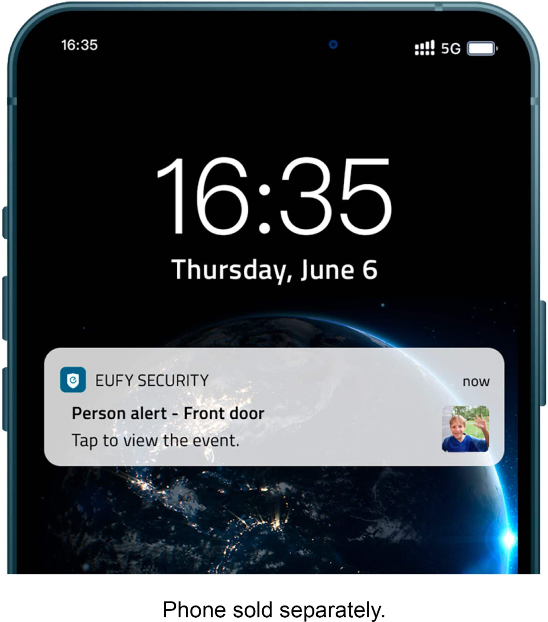 eufy Security - Campainha de vídeo Wi-Fi inteligente 2K operada por bateria/com fio com campainha - branco/preto-T8212111