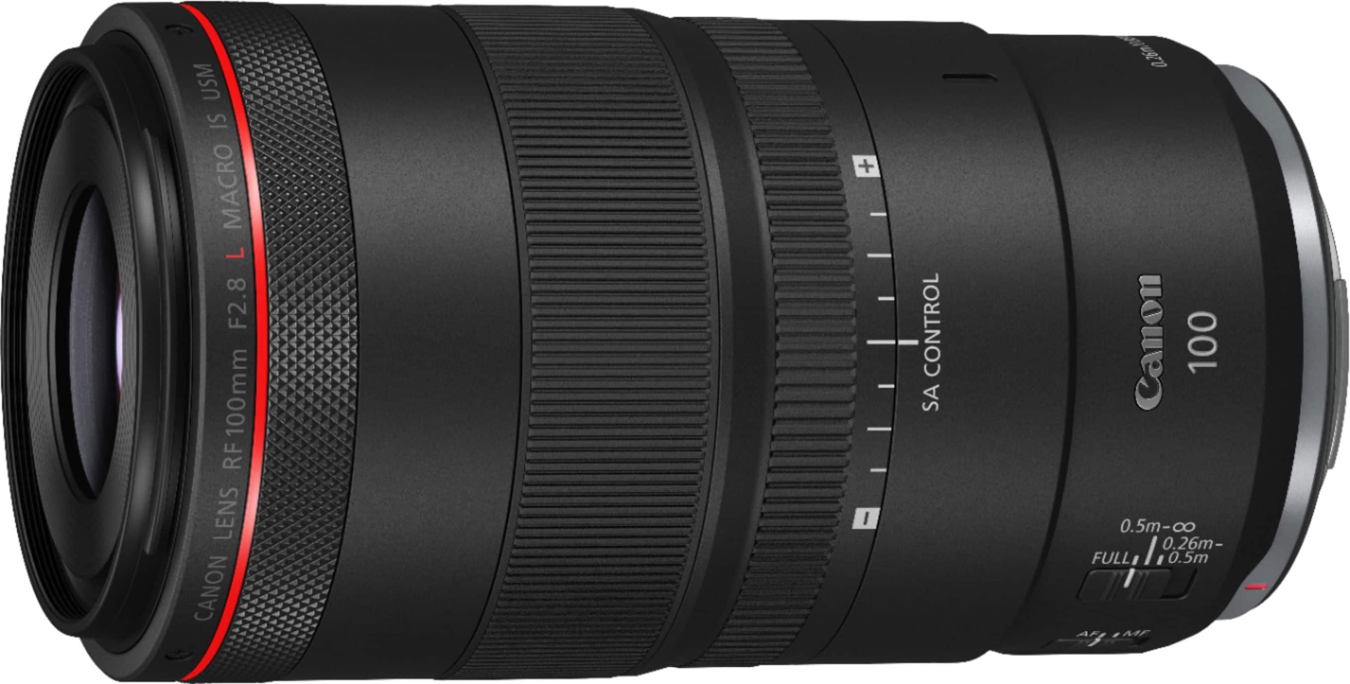 Canon - Lente telefoto RF100mm F2.8 L MACRO IS USM para câmeras EOS série R - Preto-4514C002