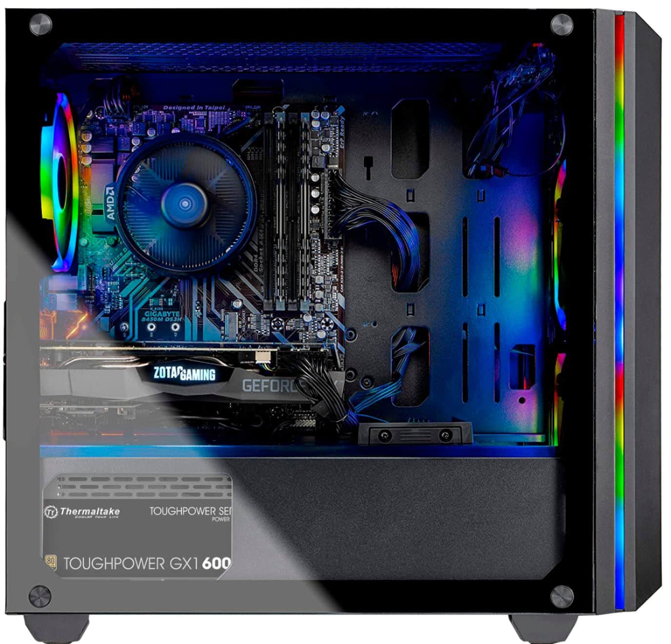 Skytech Gaming - Chronos Mini Gaming Desktop - AMD Ryzen 5 3600 - Memória 16G - NVIDIA GeForce RTX 2060 - SSD de 1 TB - Preto-ST-CHRONOSM-0235-BU
