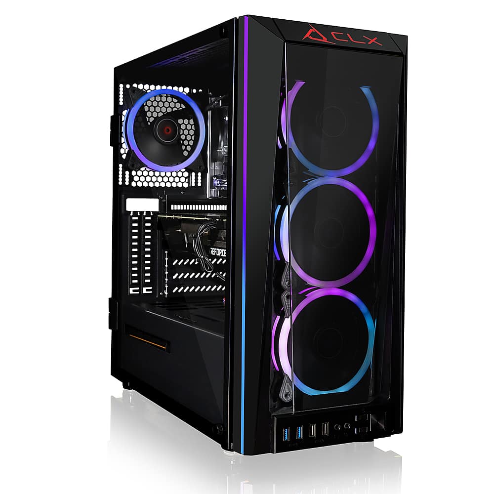 CLX - SET Gaming Desktop - Intel Core i9 11900KF - 32GB de memória - NVIDIA GeForce RTX 3070 Ti - 500GB NVMe M.2 SSD + 4TB HDD - Preto-TGMSETRTH1659BM