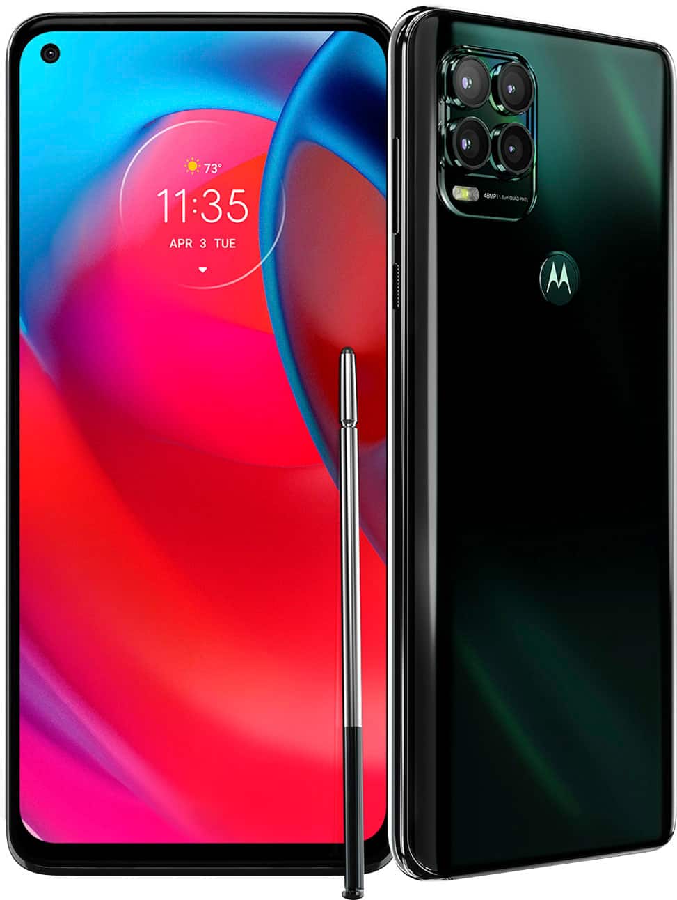 Celular Motorola - Moto G Stylus 5G 256 GB recondicionado certificado pelo Geek Squad (desbloqueado) - Cosmic Emerald-GSRF PAN00004US