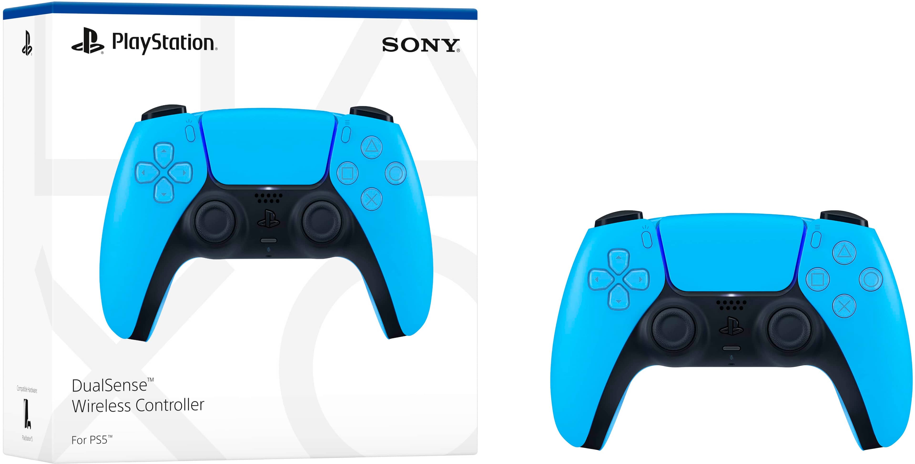 Sony - PlayStation 5 - Controle sem fio para para vídeo gameDualSense - Starlight Blue-1000039940/3006394