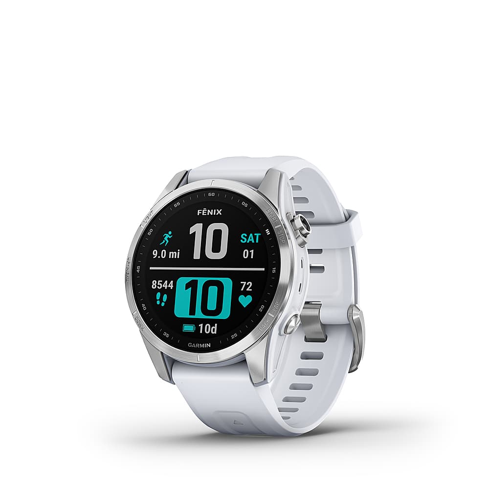 Garmin - fēnix 7S GPS Smartwatch 42 mm Polímero reforçado com fibra - Prata-010-02539-02