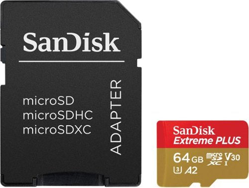 SanDisk - Cartão de memória microSDXC UHS-I Extreme PLUS 64GB-SDSQXBU-064G-AN6MA