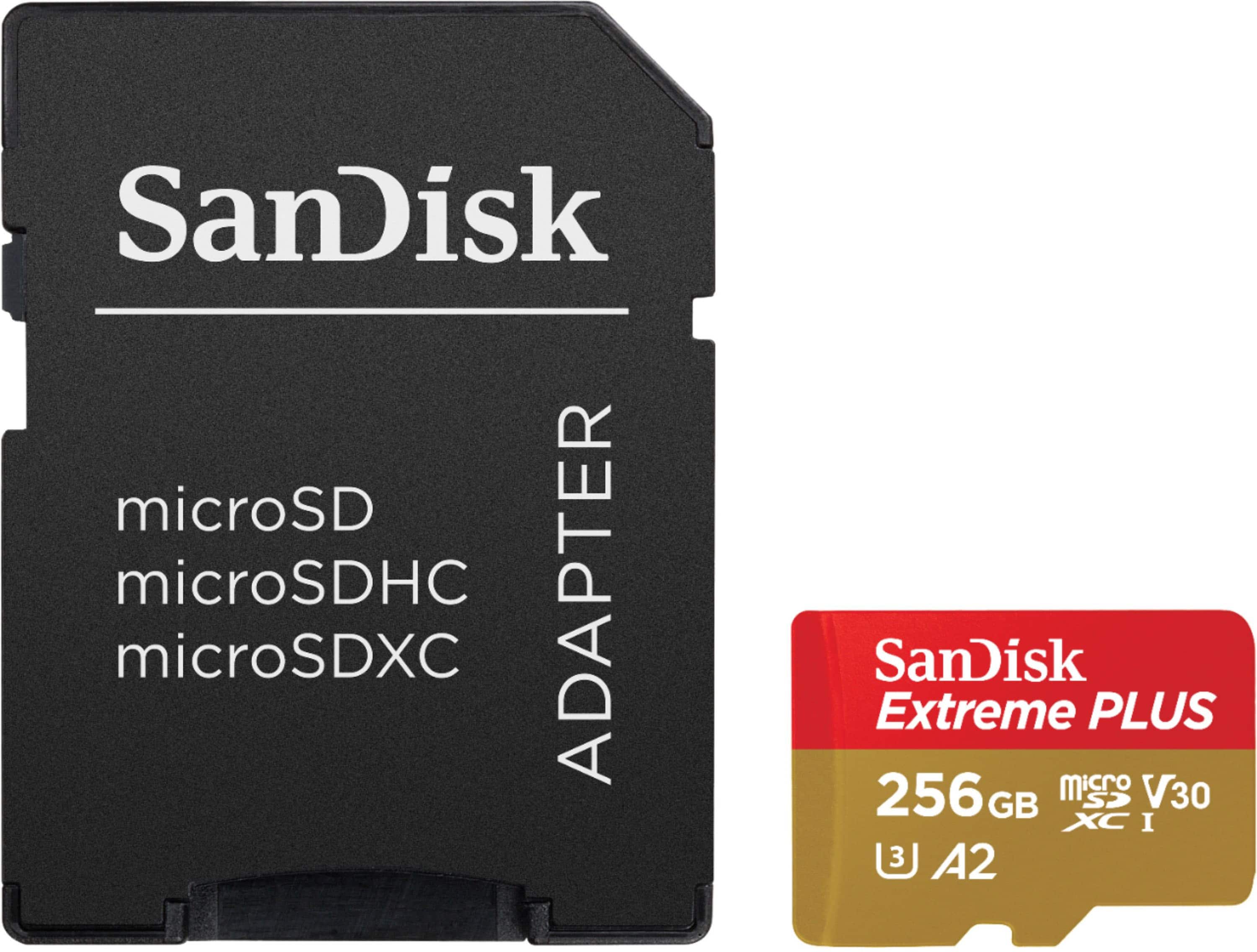 SanDisk - Cartão de memória microSDXC UHS-I Extreme PLUS 256GB-SDSQXBD-256G-AN6MA